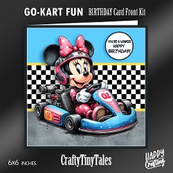 GO-KART-FUN Birthday Cardfront K-2