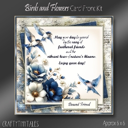 Birds and Flowers Cardfront Kit-1