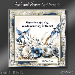 Birds and Flowers Cardfront Kit-3