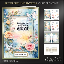 Butterflies and Flowers Cardfront Kit-2