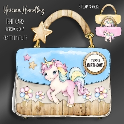 Unicorn Handbag Tent Card-2