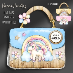 Unicorn Handbag Tent Card-6