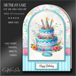 Birthday Cake Cut And Fold Card Kit-6