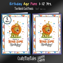 Birthday Age Puns Card Fronts Kit-6