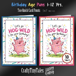 Birthday Age Puns Card Fronts Kit-7