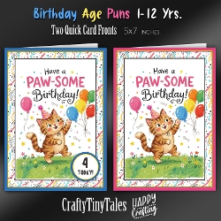 Birthday Age Puns Card Fronts Kit-10