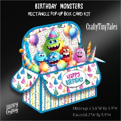 Birthday Monsters Rectangle Box Card-2