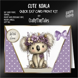 Cute Koala 5x7 Card Front K4