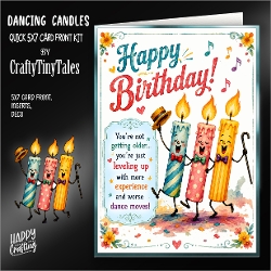 Dancing Candles 5x7 Card Front Kit