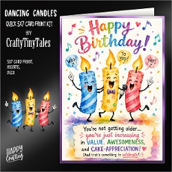 Dancing Candles 5x7 Card Front Kit-4