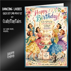 Dancing Ladies 5x7 Card Front Kit-3