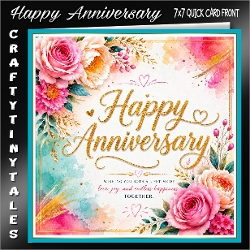 Happy Anniversary Card Front Kit-2