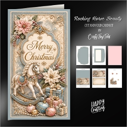 Rocking Horse Beauty Cut-And-Fold Card-K2