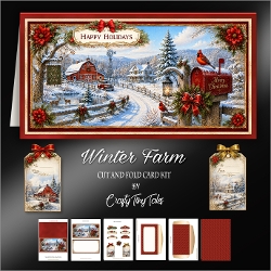 Winter Farm Cut-And-Fold Card-K6