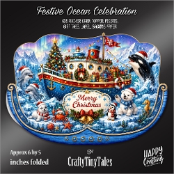 Festive Ocean Celebration Rocker Card