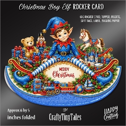 Christmas Boy Elf Rocker Card Kit-2