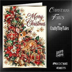 Christmas Fawn Card Front Kit-11