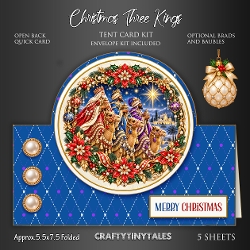 Christmas Three Kings Tent Card Kit-7