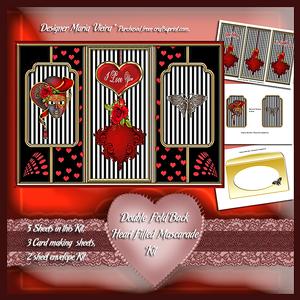 Double Fold Back Heart Filled Masquerade Kit.