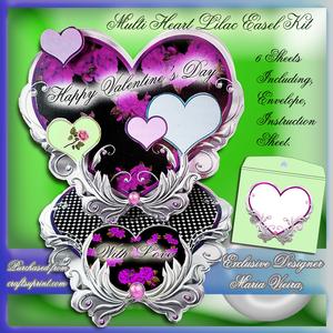 Multi-heart Easel Kit Lilac