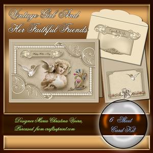 Vintage Girl and Her Faithful Friends