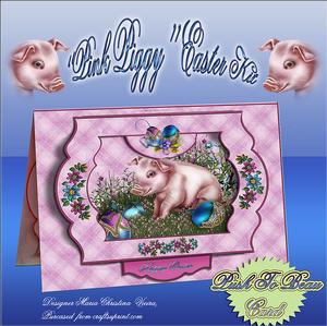 Pink Piggy Easter Kit Card Beau