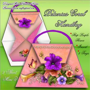 Petunias Coral Handbag