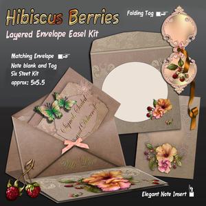 Hiliscus Berries Envelope Easel