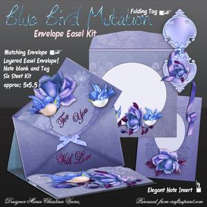 Blue Bird Mutation Envelope Easel