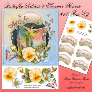 Butterfly Goddess & Summer Flowers