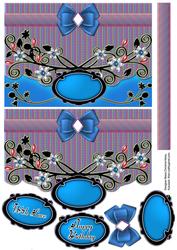 Fancy Card Front Powder Blue