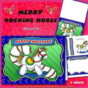 Merry Rocking Horse Card Mini Kit