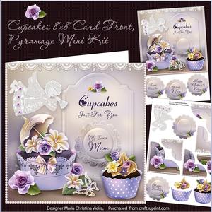 Cupcakes 8x8 Card Front Mini Kit