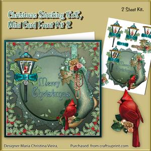 Christmas Stocking 8x8 Card Front Kit2
