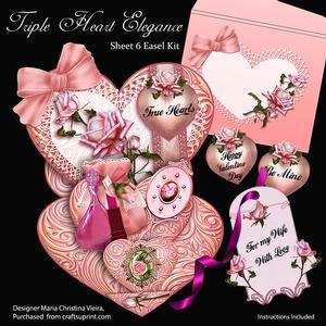 Triple Heart Elegance Easel