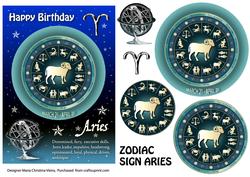 Zodiac Sign Aqua Aries