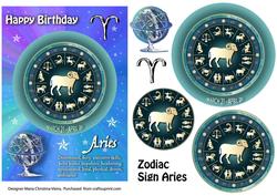 Zodiac Sign Mystical Aries.