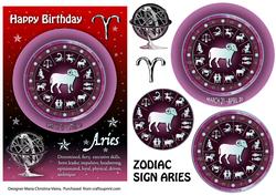 Zodiac Sign Aries Red