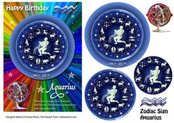 Zodiac Sign Aquarius Rainbow