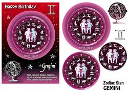 Zodiac Sign Gemini Red