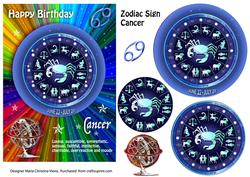 Zodiac Sign Cancer Rainbow