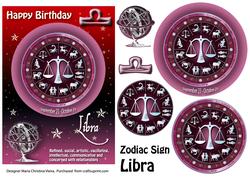 Zodiac Sign Libra Red