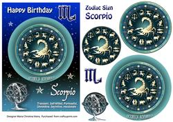 Zodiac Sign Scorpio Aqua