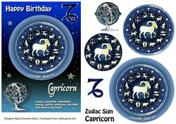 Zodiac Sign Capricorn Aqua