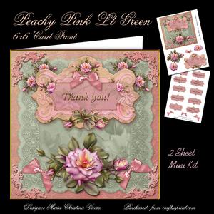 Peachy Pink & Lt Green