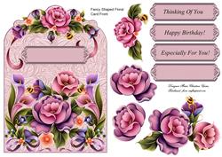 Card Topper & Pinky Flowers