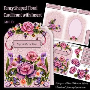 Fancy Shaped Floral Card Front