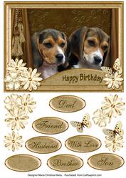 Puppy Birthday Card Front.