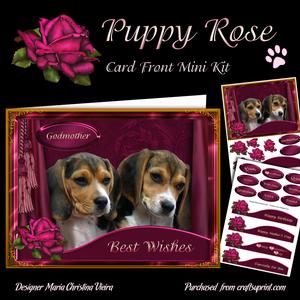 Puppy Rose Card Front