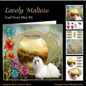 Lovely Maltese Card Front